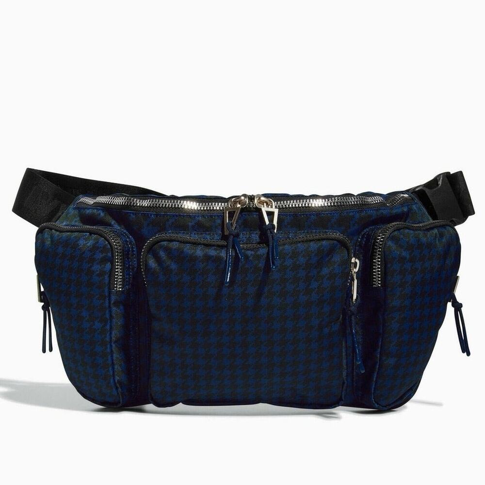 Ivy Park x adidas x Hall of Ivy Dark Blue Checkered Oversized Waist Bag